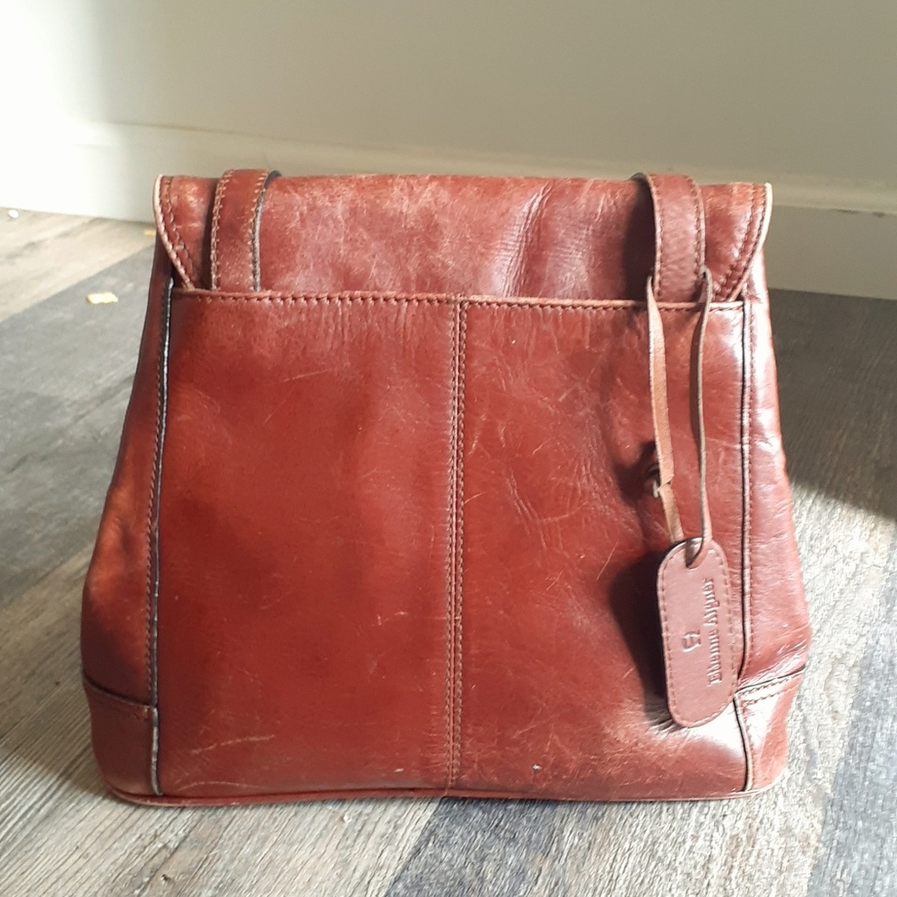 VINTAGE 70s Leather Etienne Aigner Braided  Purse - Picture 3 of 5